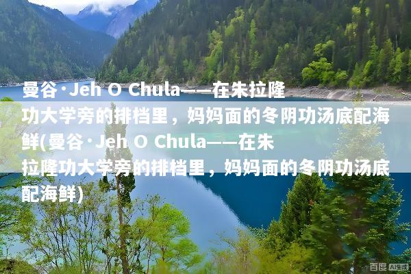 曼谷·Jeh O Chula——在朱拉隆功大学旁的排档里，妈妈面的冬阴功汤底配海鲜(曼谷·Jeh O Chula——在朱拉隆功大学旁的排档里，妈妈面的冬阴功汤底配海鲜)